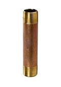 10x22 Long Brass Nipple Pipe Fitting with NPT Ends U67895
