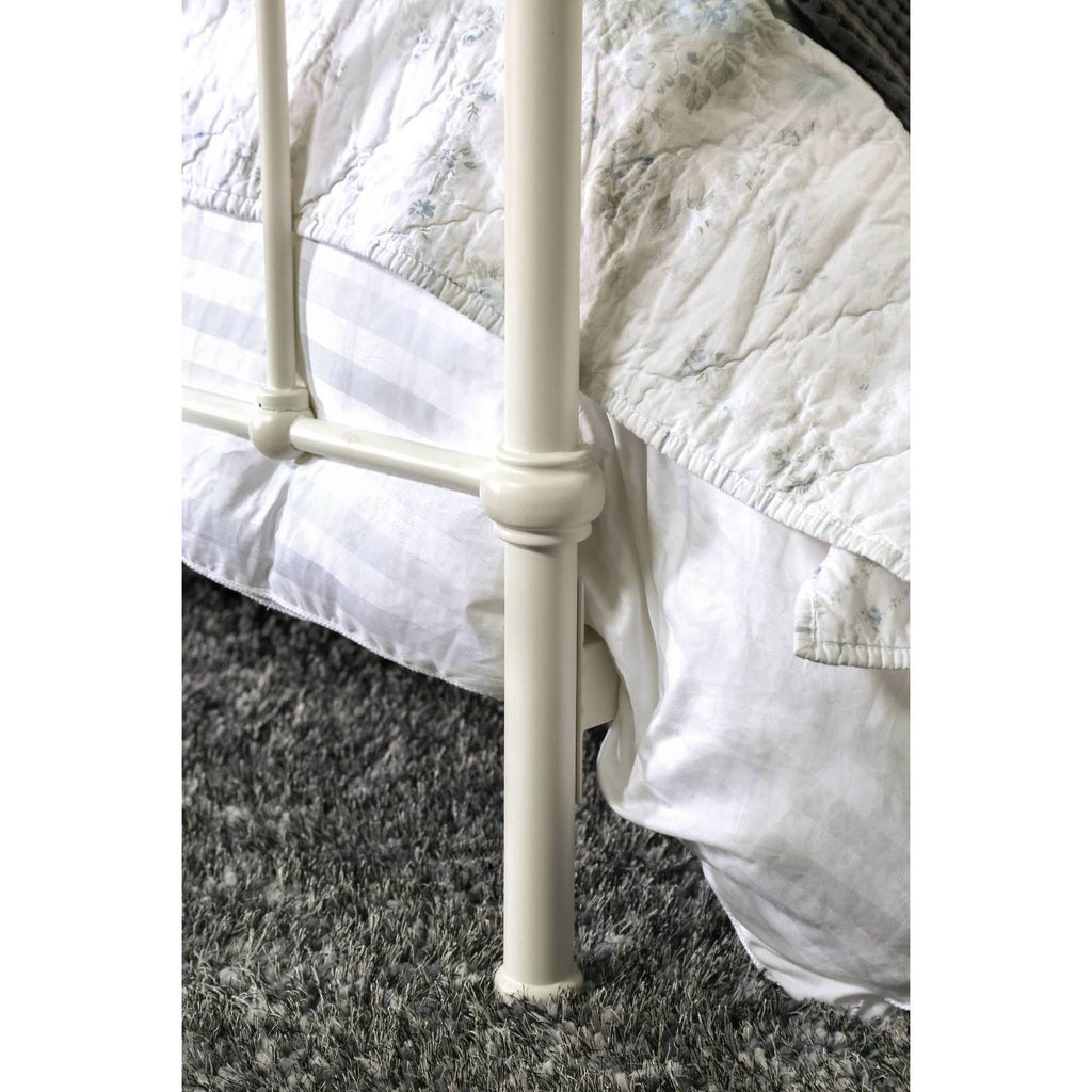Twin Metal Bed Vintage White P287