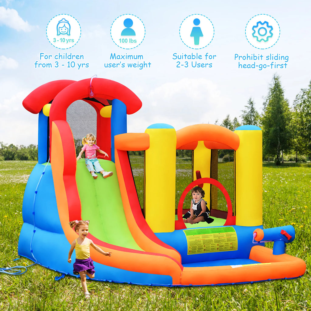 Inflatable Bounce House Water Slide with Splash Pool G2465