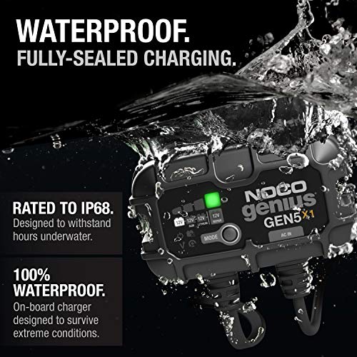 1-Bank 5A 12V Waterproof Marine Battery Charger O3681
