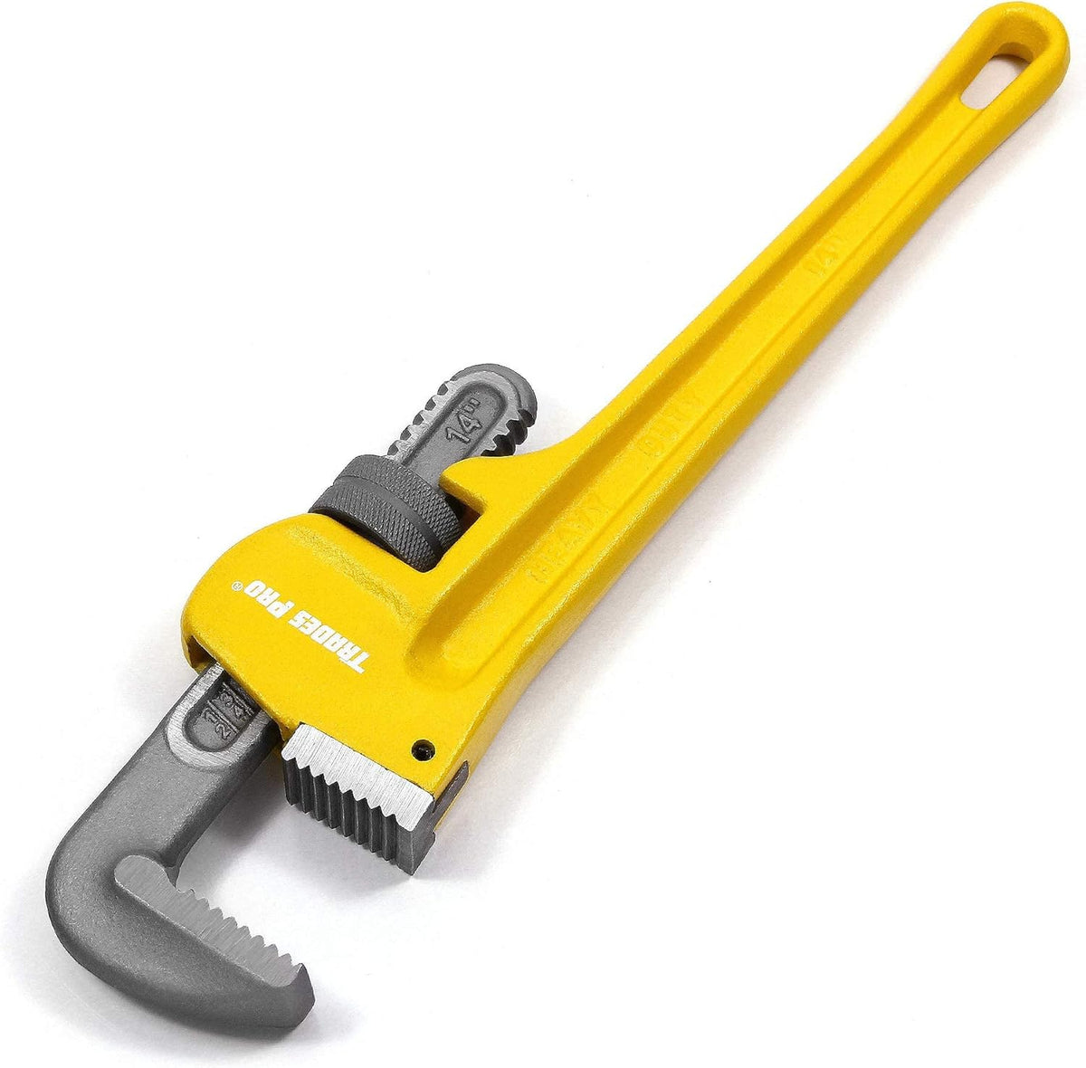 14-Inch Heavy Duty Pipe Wrench, Yellow - Pack of 2 M284788