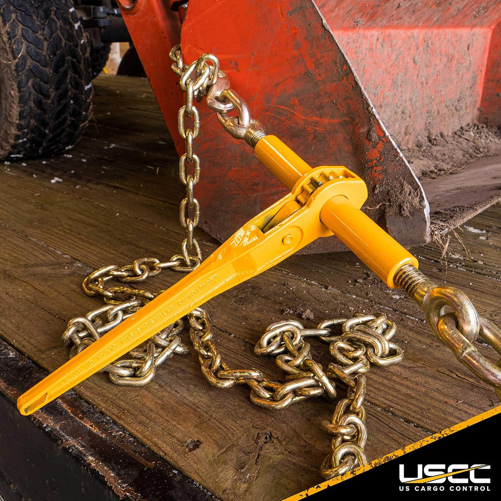 Ratchet Load Binder 3/8 Inch x 1/2 Inch 12,000 Pound Working Load Limit 2 Pack C7007