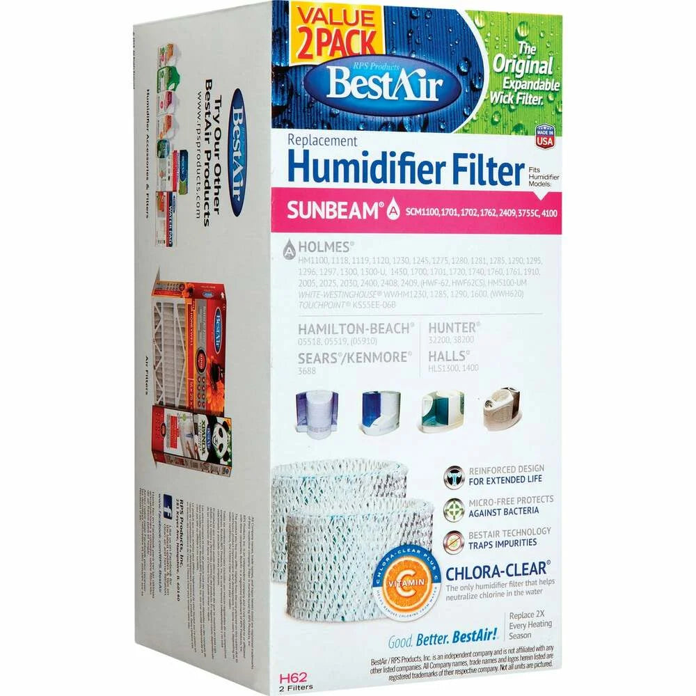 Air Table Top Humidifier Wick Filter 2-Pack F614