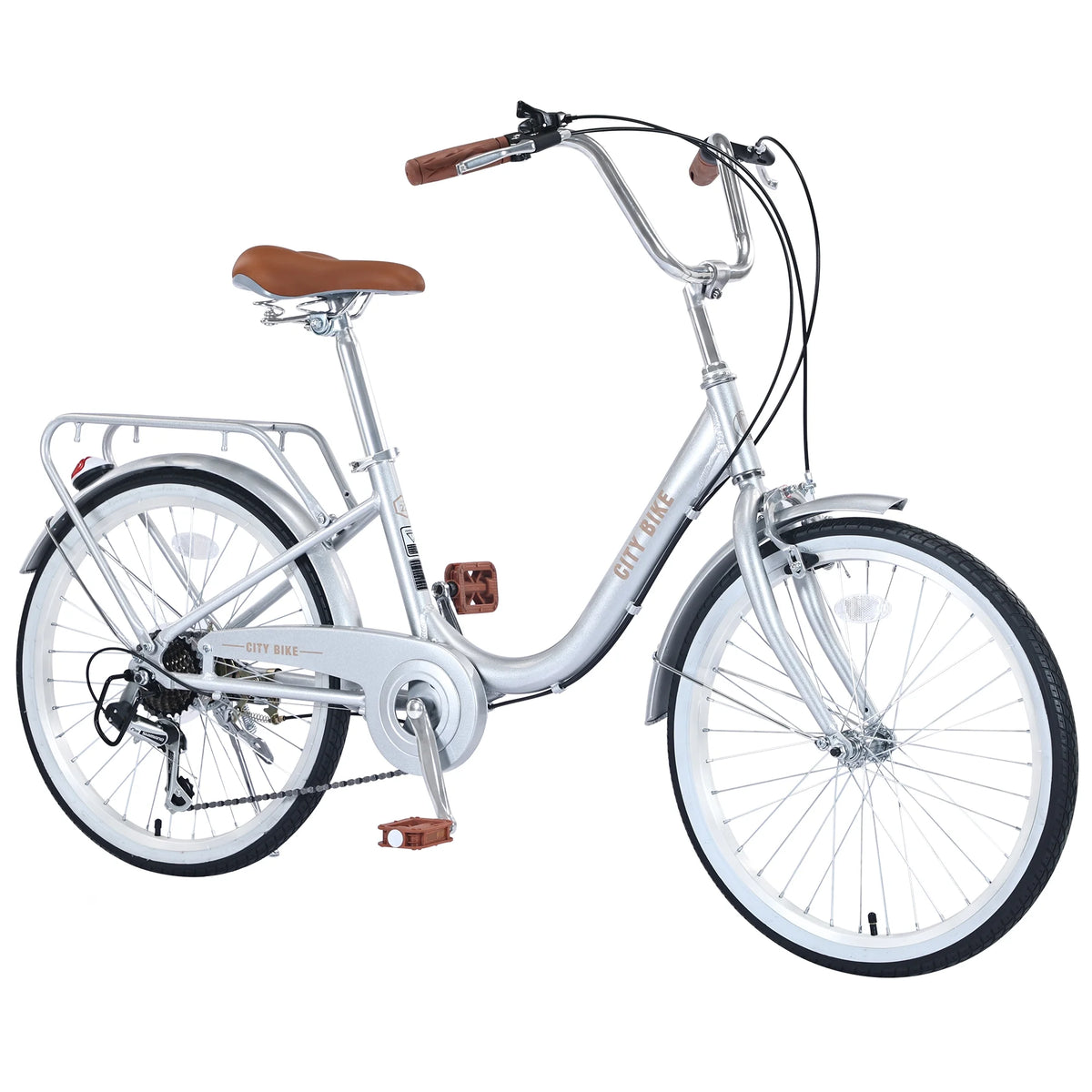 22 Aluminum Alloy 7 Speed Purple City Bike C159906