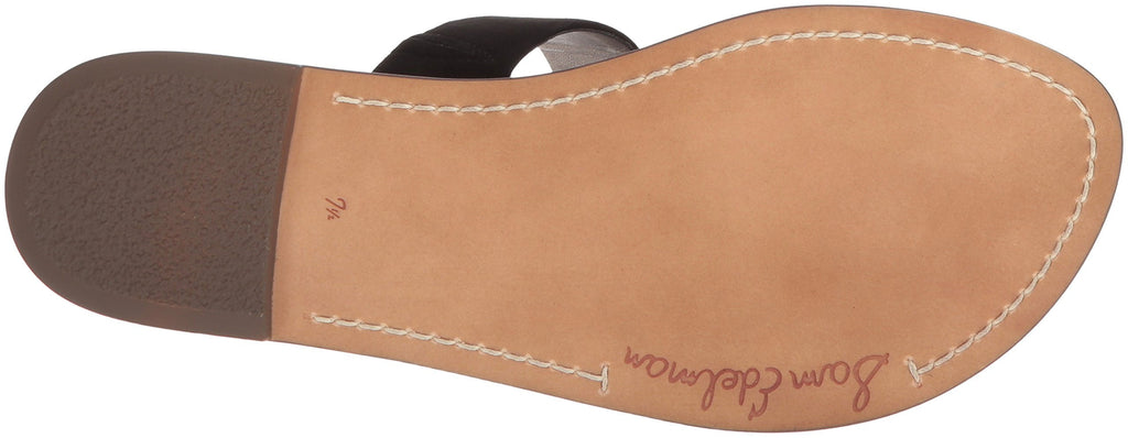 Black Suede Open Toe Flat Slip On Sandals D1453