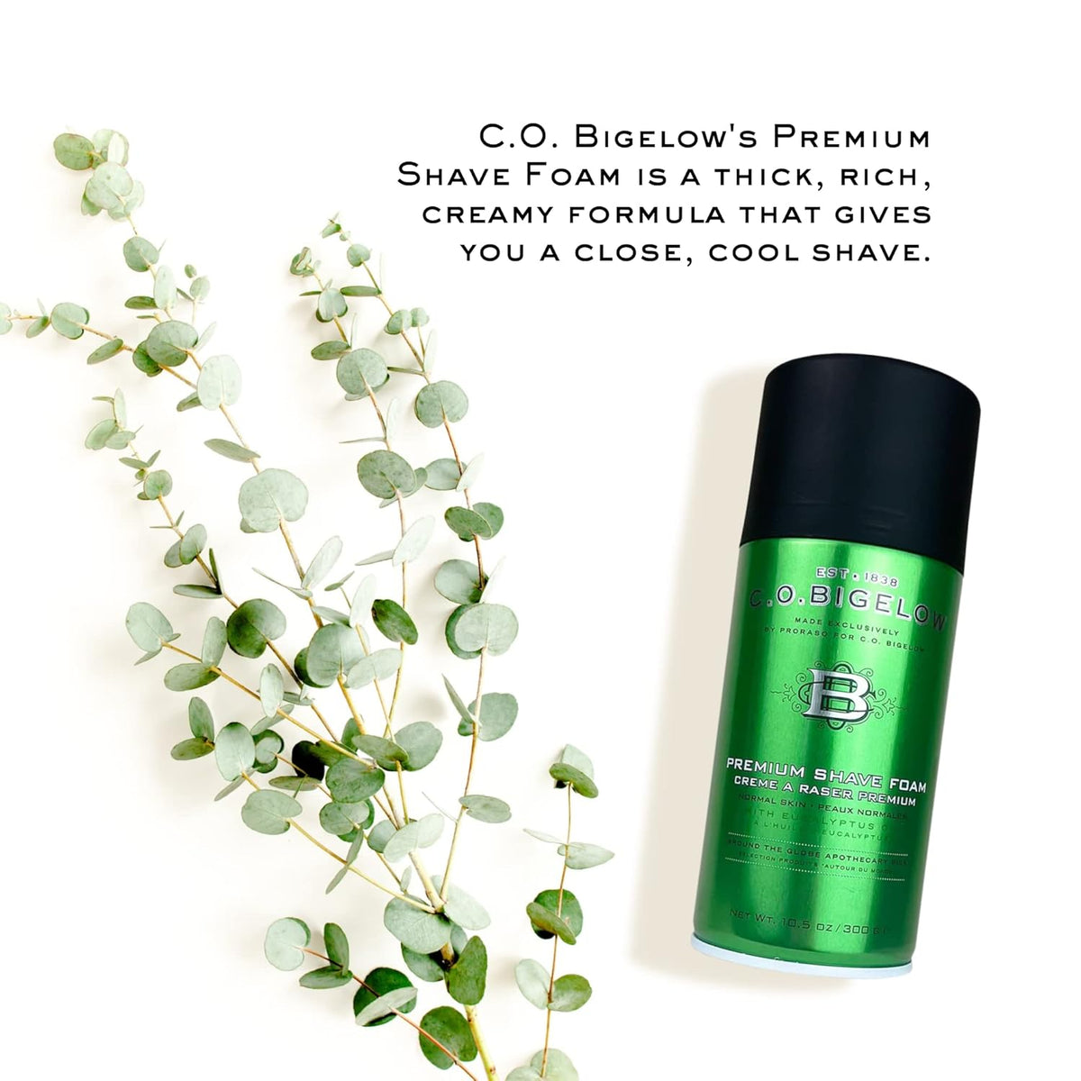 Premium Shave Foam with Eucalyptus Oil and Menthol, 10.5 oz M8565