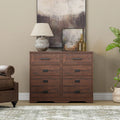 2 Pack 3 Drawers Rustic Brown Side Table Y87914