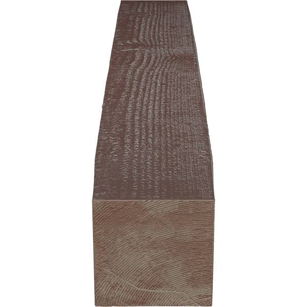 Rough Sawn Faux Wood Fireplace Mantel, Aged Pecan V645