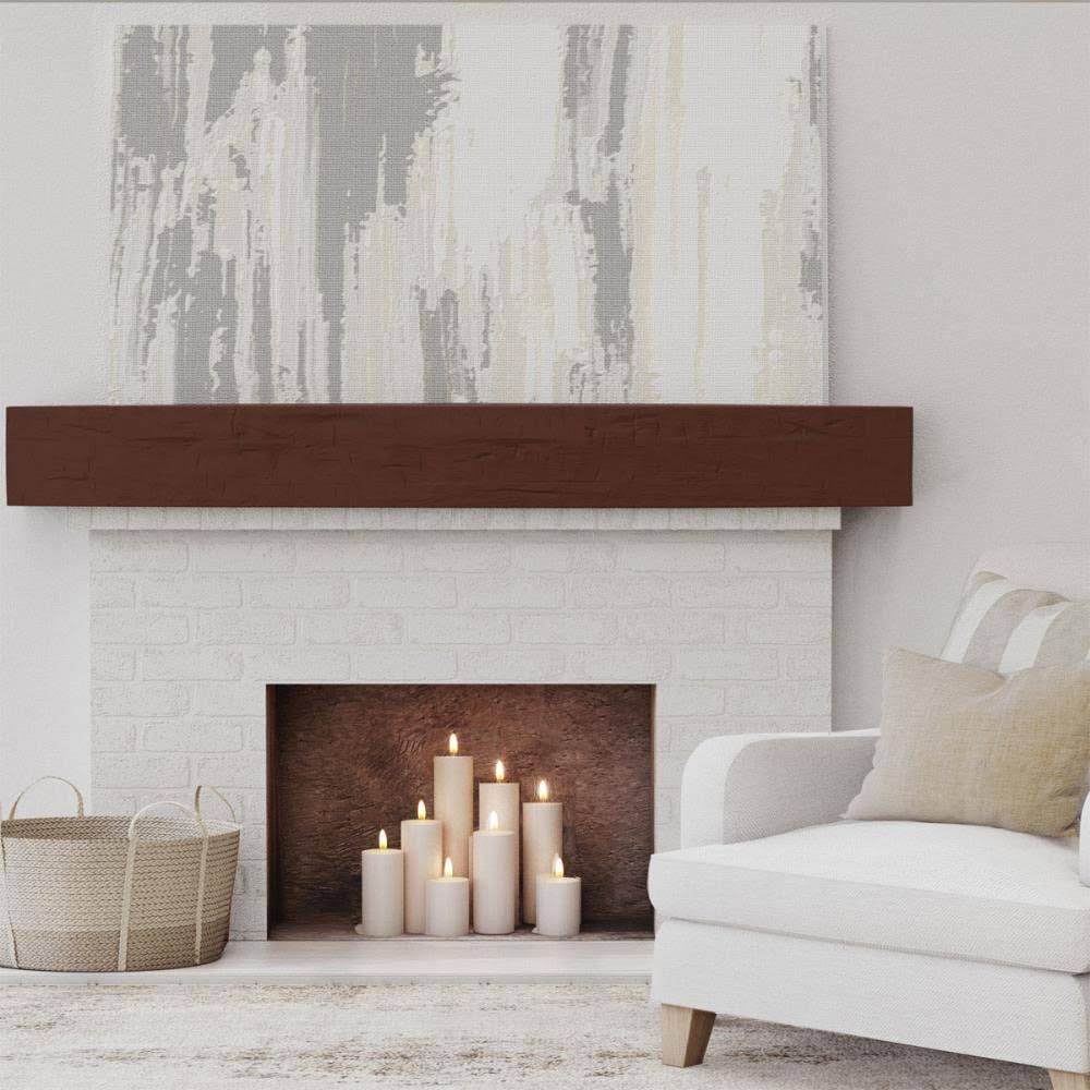 Natural Pecan Faux Wood Fireplace Mantel Y473