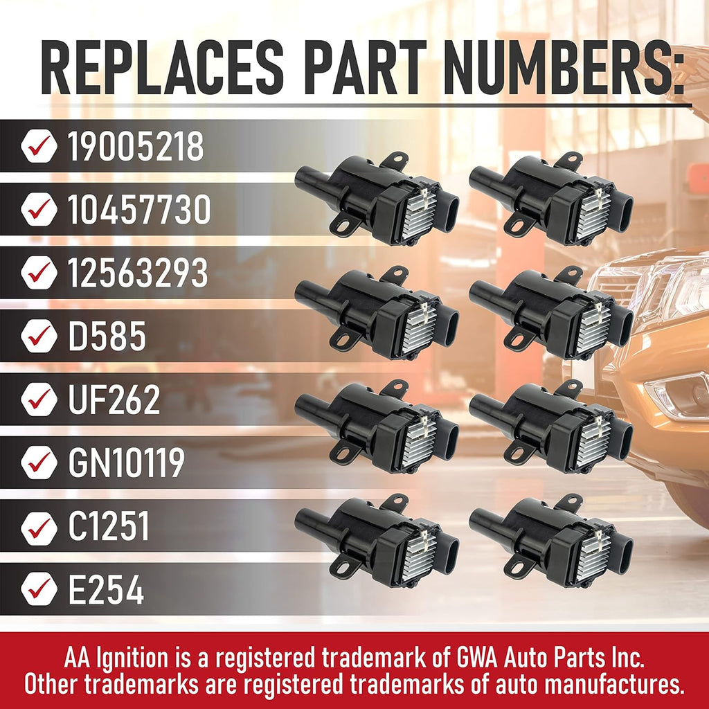 Ignition Coil Pack Set of 8 for GM V8 Vehicles G82668