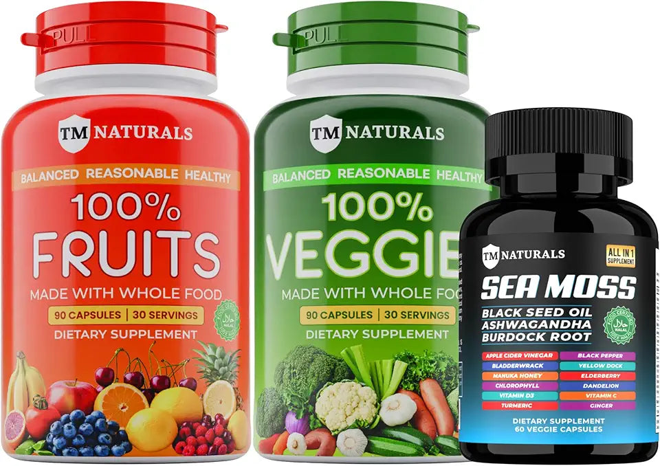 Fruits & Veggies Sea Moss Black Seed Oil Bundle T4857