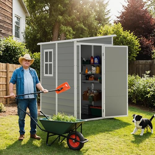 5' x 4' Resin Weather Resistant Outdoor Storage Shed with Floor B3269
