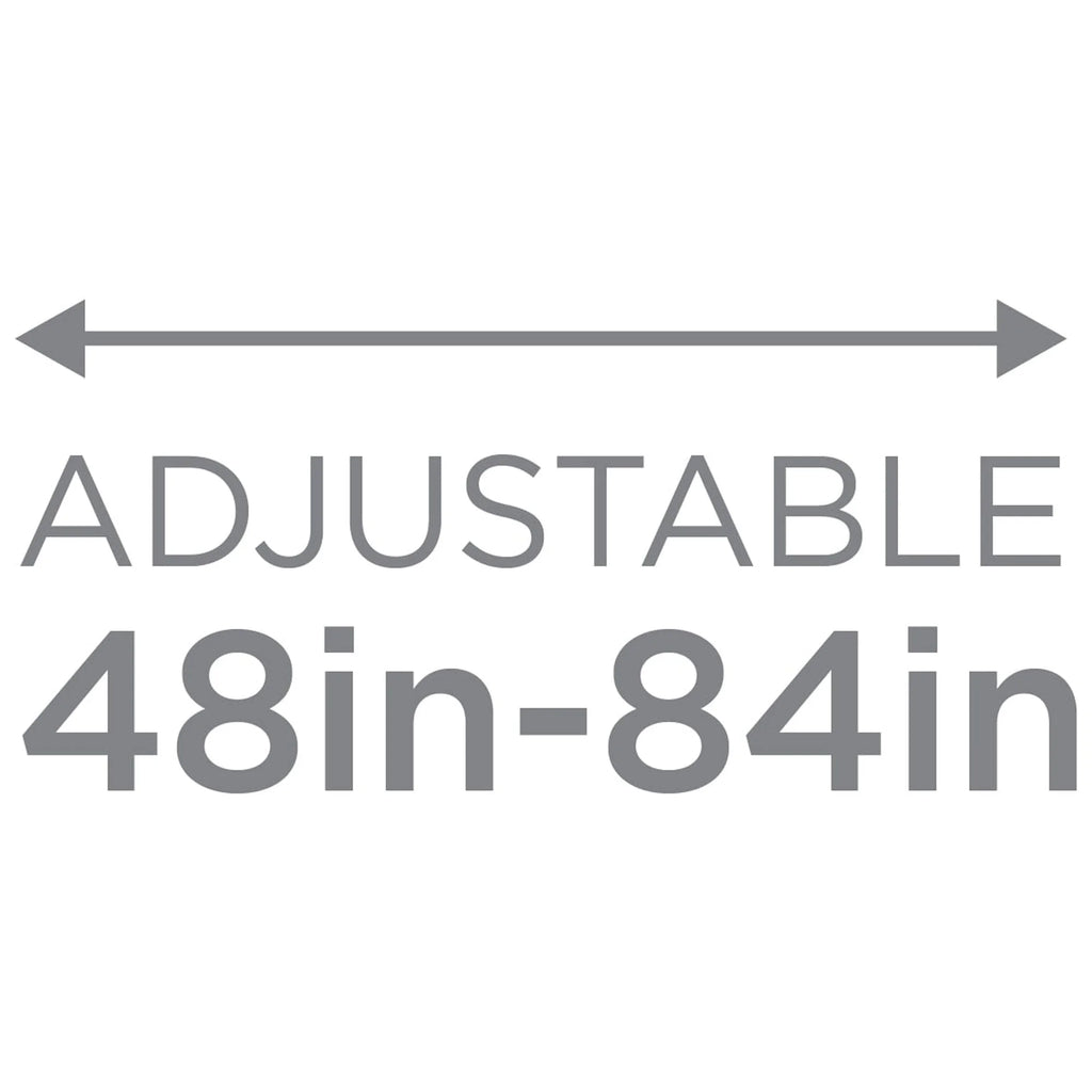 Adjustable Tension Single Curtain Rod, 48" - 84", Brushed Nickel C607100