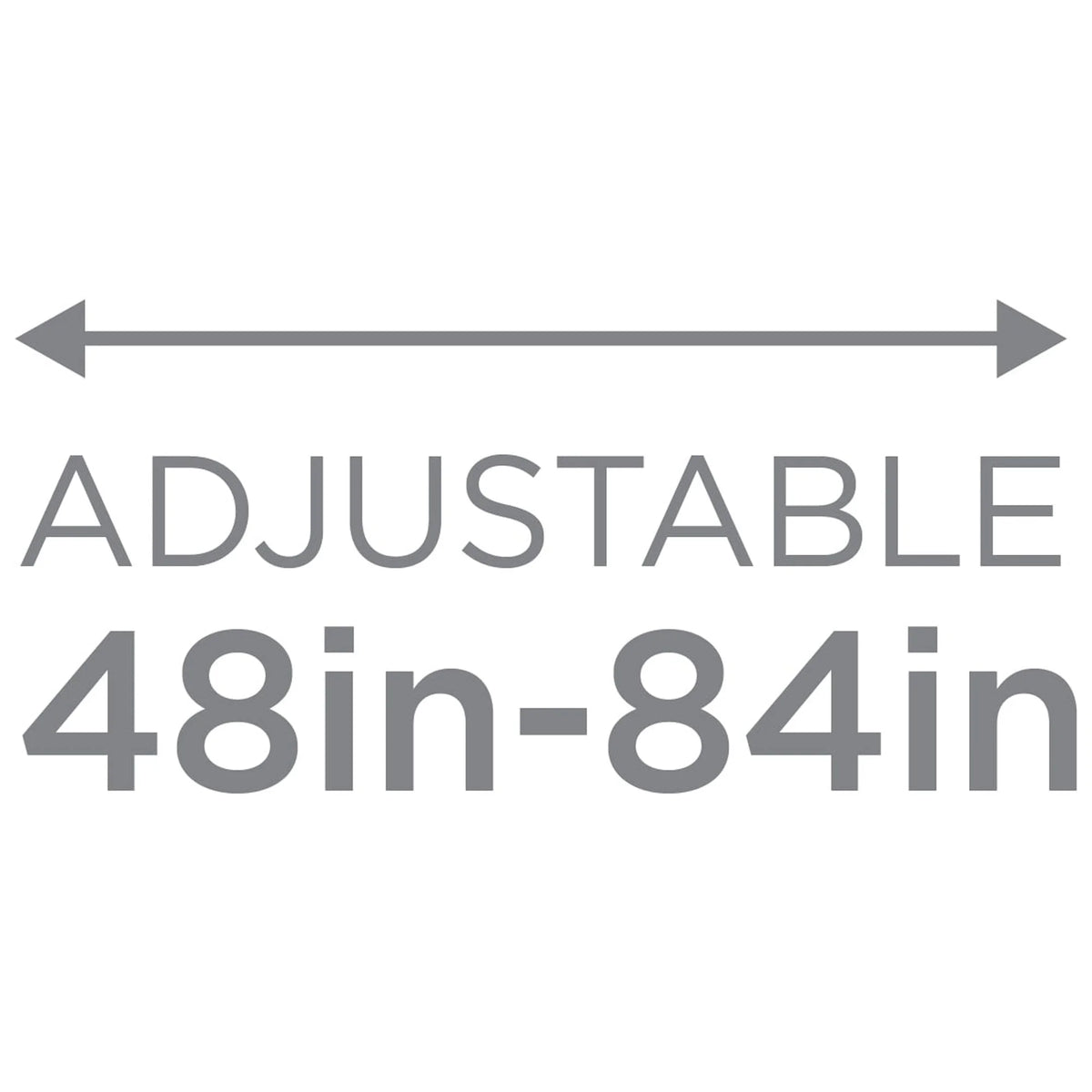 Adjustable Tension Single Curtain Rod, 48" - 84", Brushed Nickel C607100