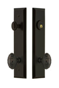 Tall Plate Entry Set with Knob in Timeless Bronze N229177
