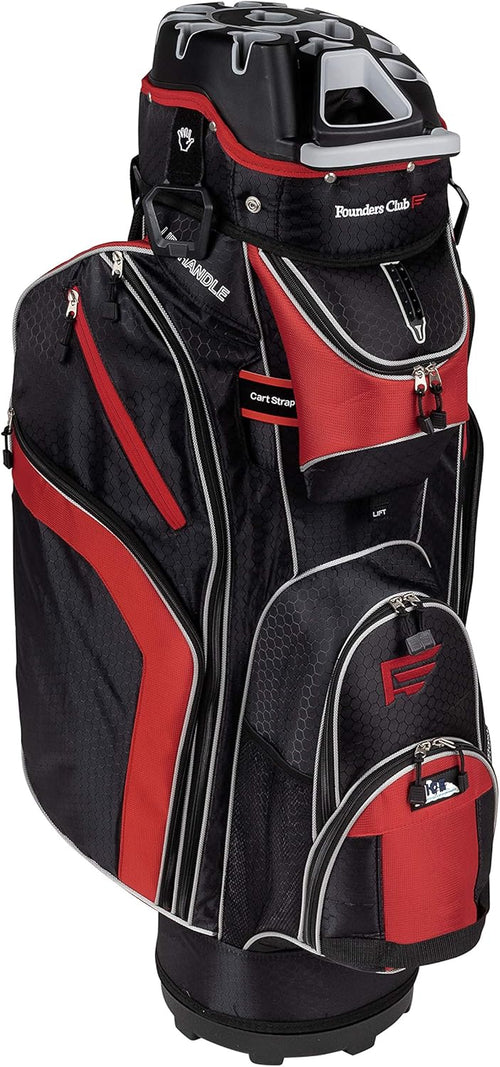 14 Way Cart Bag with Organizer Divider Top (Black Red) B924216