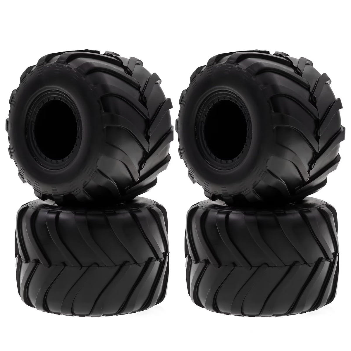 Black Rubber Car Tires 4PCS 72*49mm H302