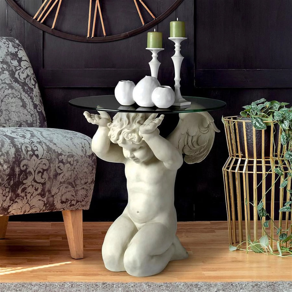 Glass-Topped Sculptural Table G991