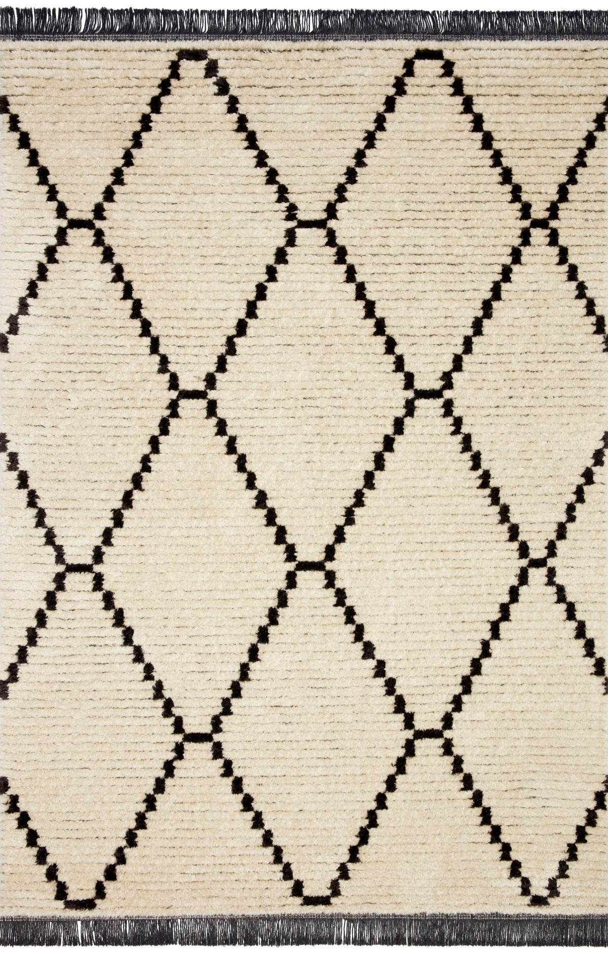 Cream Charcoal 2'7 x 8'0 Rug Q764