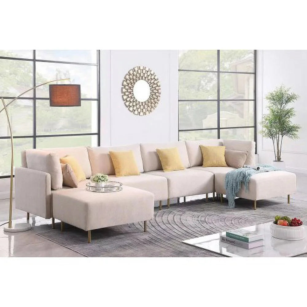 Beige Sectional Sofa F8430