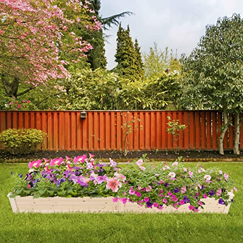 Wooden Raised Garden Bed (92 x 24 x 10 Inch) U27278