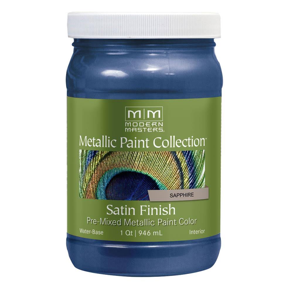 Metallic Paint Satin Sapphire 32 oz 4 Pack T7243