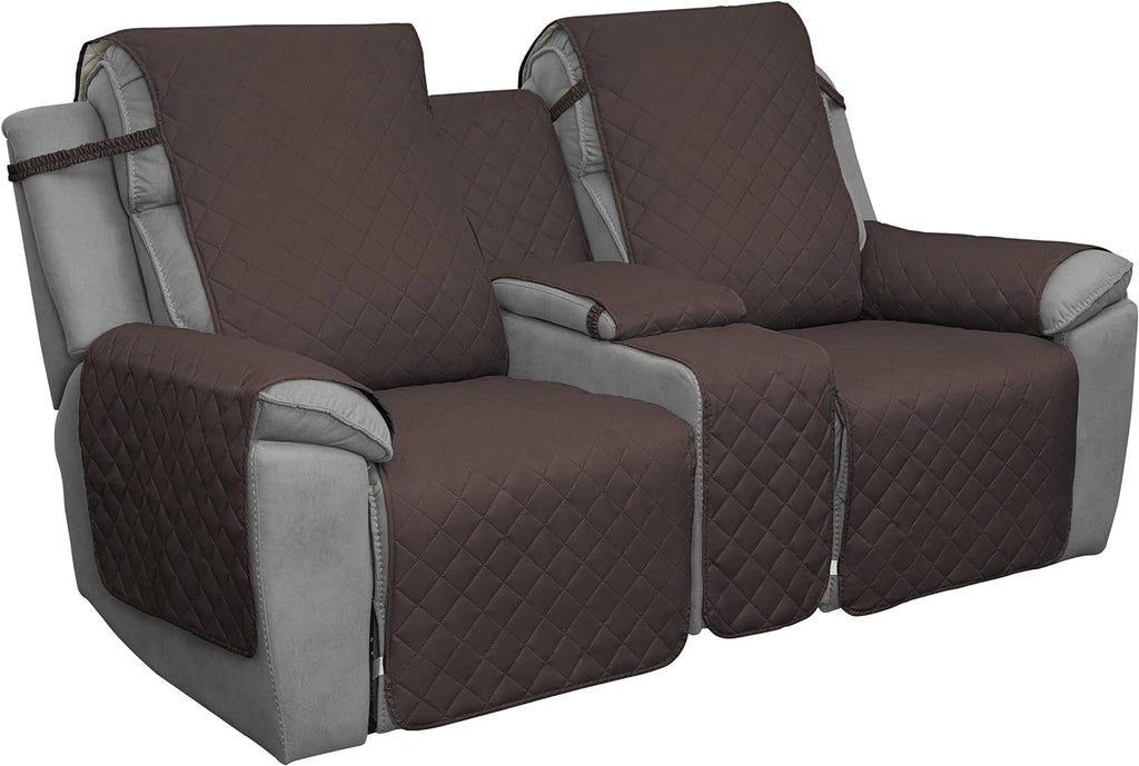 Reversible Loveseat Recliner Cover with Console A337