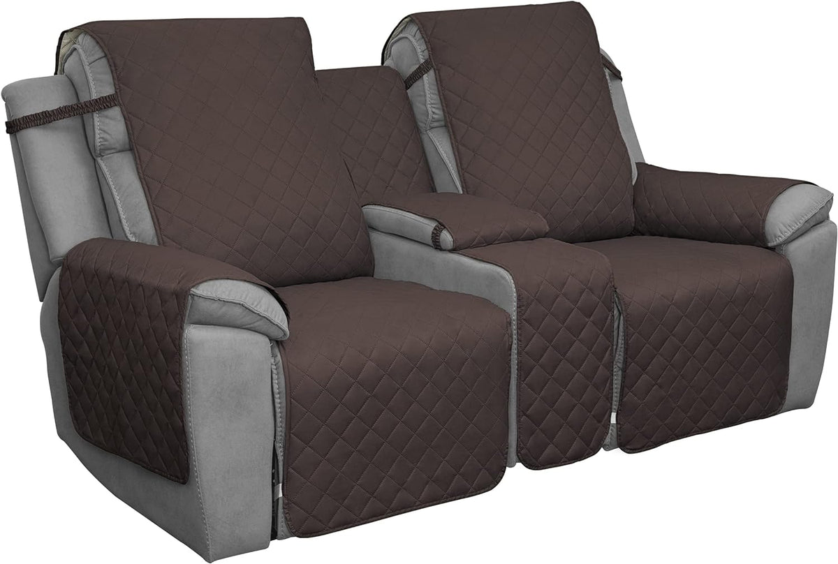 Reversible Loveseat Recliner Cover with Console A337