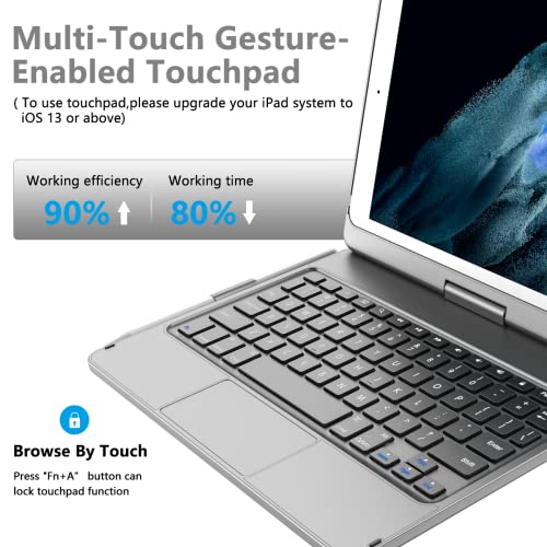 Rose Gold Keyboard Case for iPad 10.2 9th/8th/7th Gen with Pencil Holder X8724