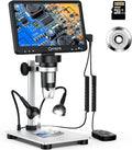 7 LCD Digital Microscope 10-1200X Magnification 1080P Video Camera S46696