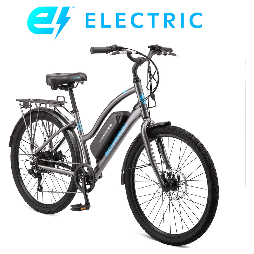 26 Low Step Cruiser Electric Bike 7 Speeds 250w Black N4584