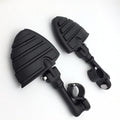 Black Peg Mounting Kit with U Shape Foot Peg Footrest for 1.5 Inch Front Engine Guard Frame Tube L4695