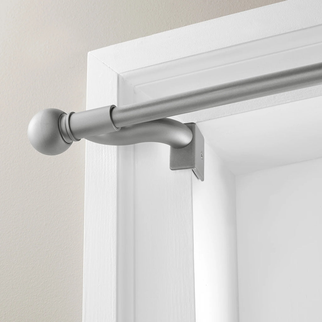 Adjustable Tension Single Curtain Rod, 48" - 84", Brushed Nickel C607100