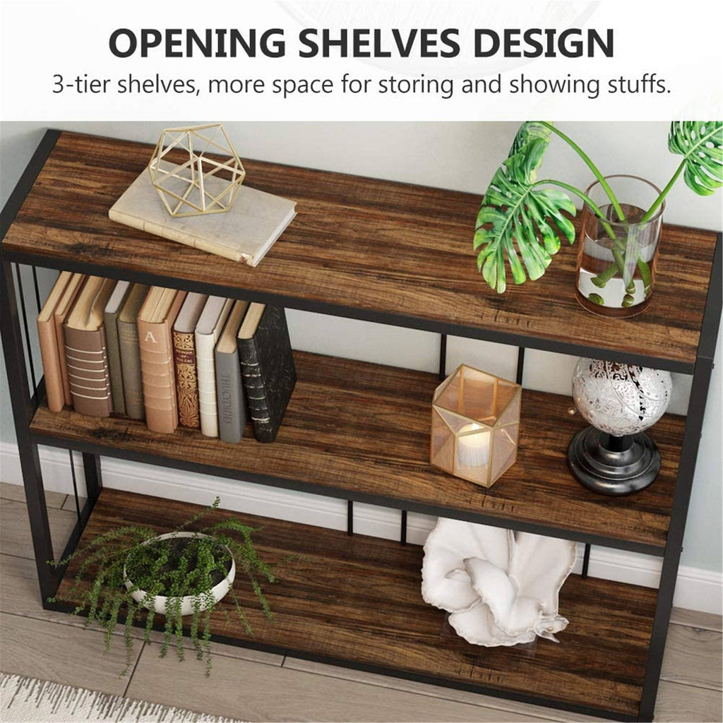Rustic-Brown 3-Tier Console Table F244