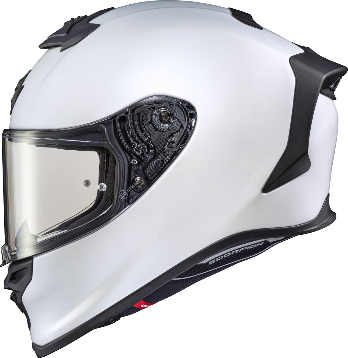 Matte Pearl White Solid Motorcycle Helmet T697917