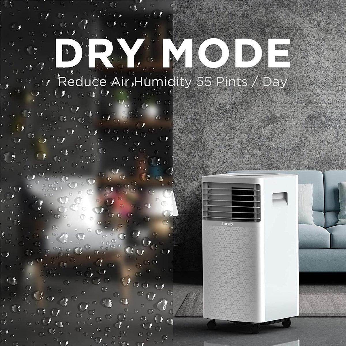 8,000 BTU Portable Air Conditioner, Dehumidifier and Fan E5008
