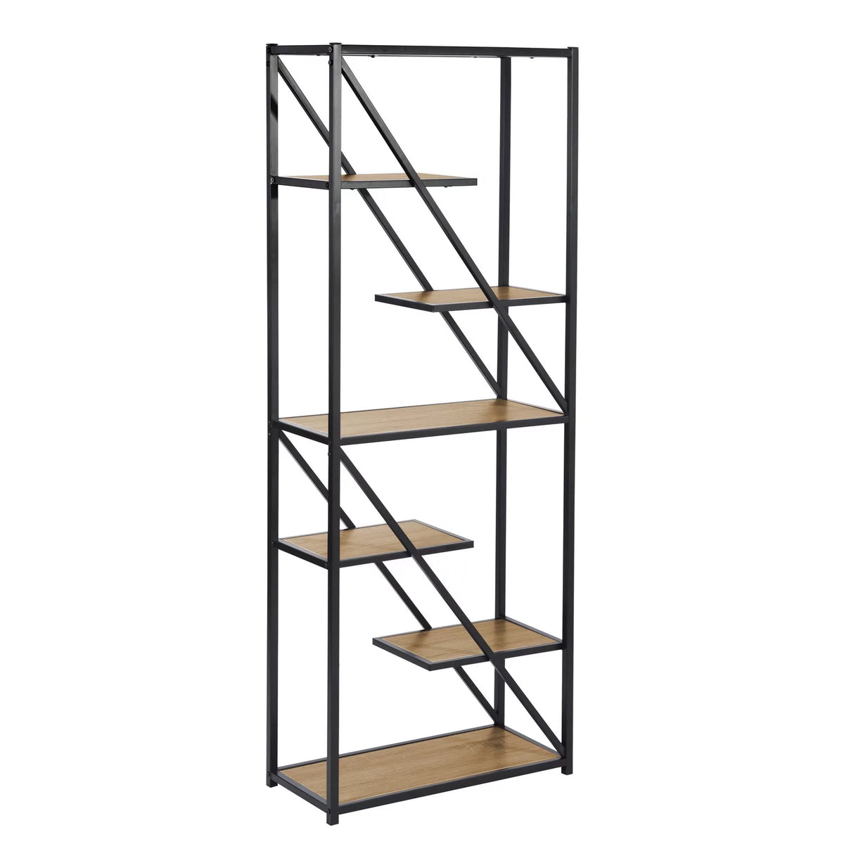 6-Tier Metal Wood Bookcase K897