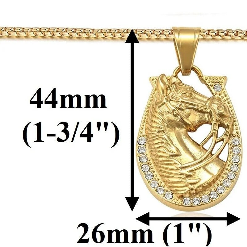 18k Gold Filled Over Silver Mens Pendant Necklace S308084