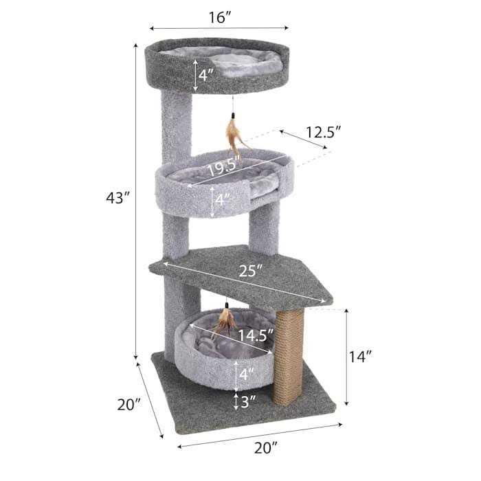 4-Level Cat Tree with Beds R97496