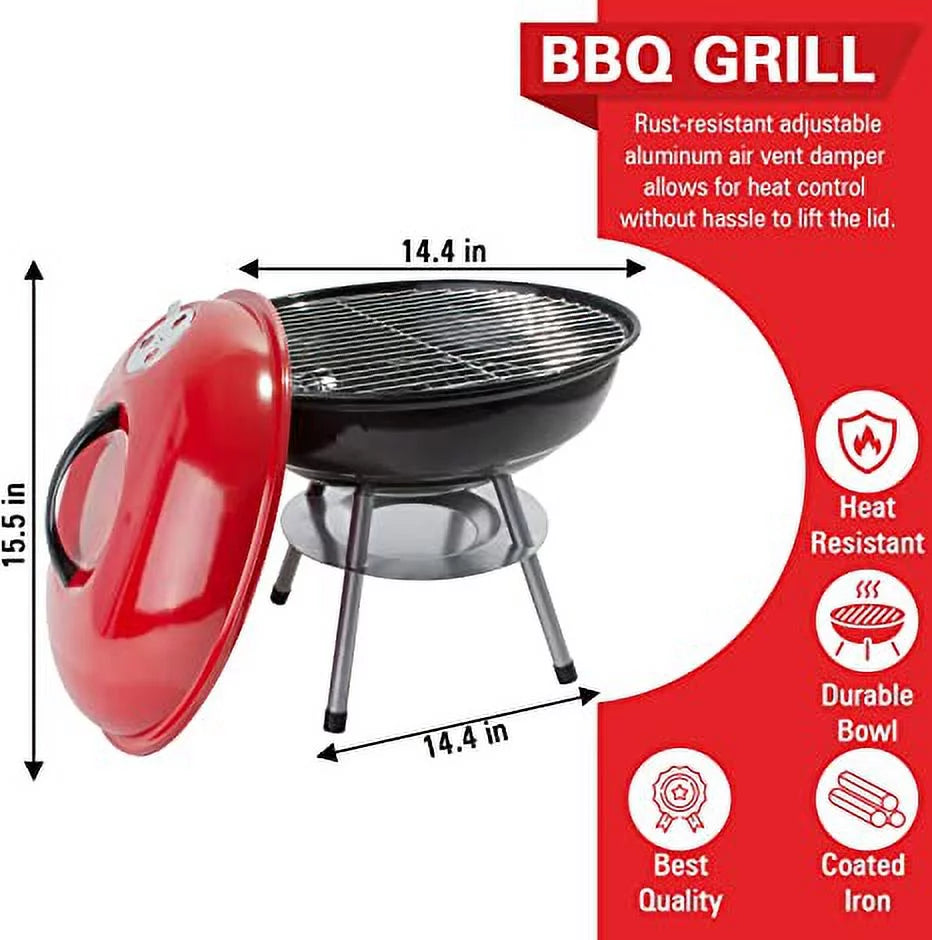 Charcoal BBQ Grill Round with Legs N489
