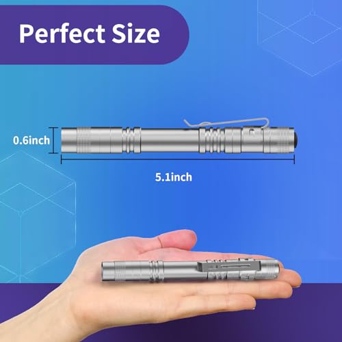 UV Black Light Flashlights, 4 Pack 395nm Mini Pen Lights with Clip, Waterproof Ultraviolet Flashlights D24723