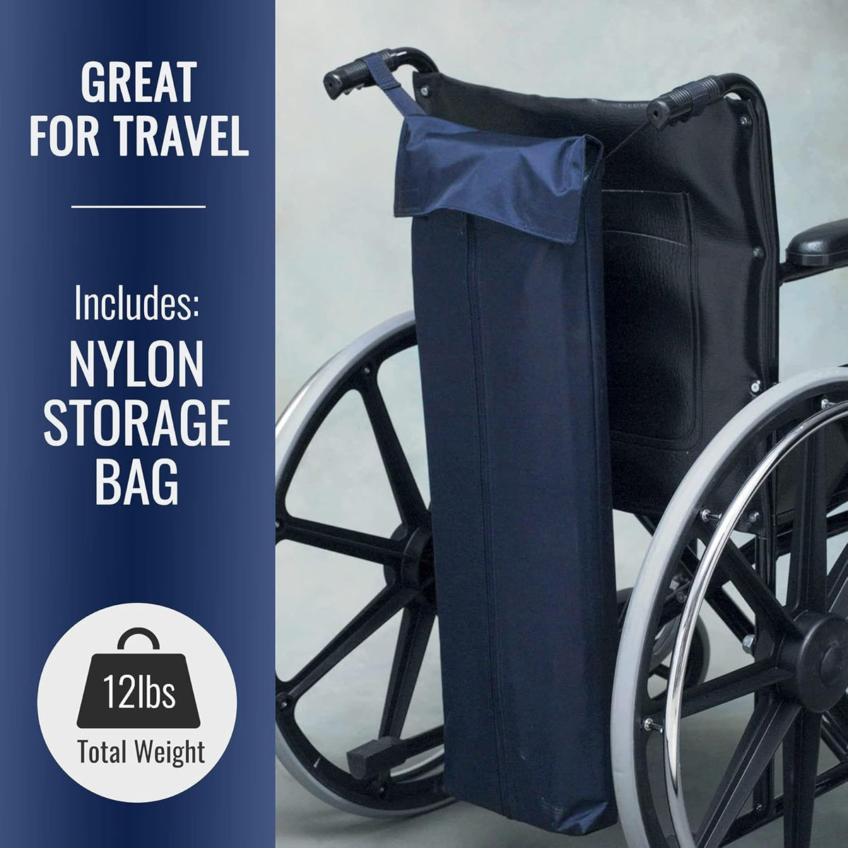 Portable Adjustable 3-5 Ft Wheelchair Ramp with Storage Bag O6601