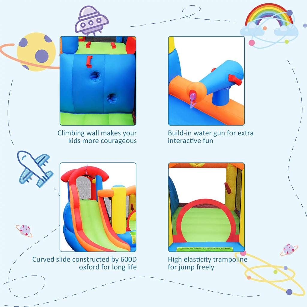 Inflatable Bounce House Water Slide with Splash Pool G2465