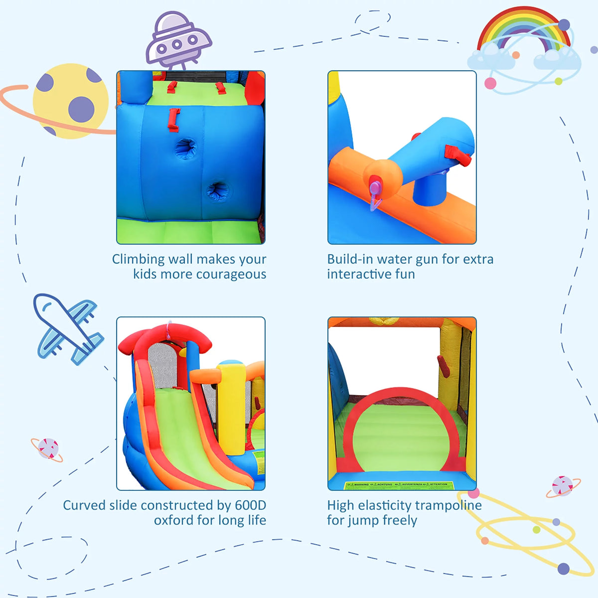 Inflatable Bounce House Water Slide with Splash Pool G2465