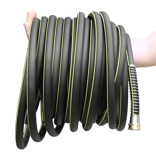 50 ft Leak Proof Rubber Garden Hose with Brass Connector D3390