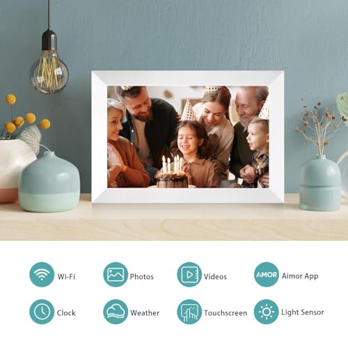 Black 10.1 Inch WiFi Digital Photo Frame with 32GB Storage L3285