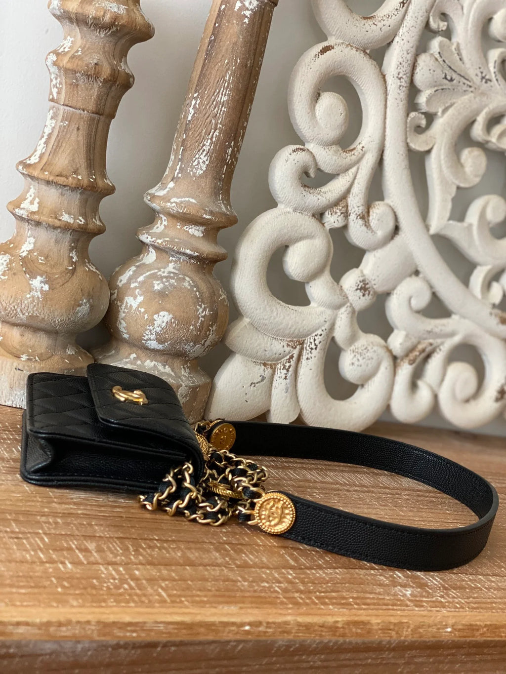 Black Clutch With Chain P9460