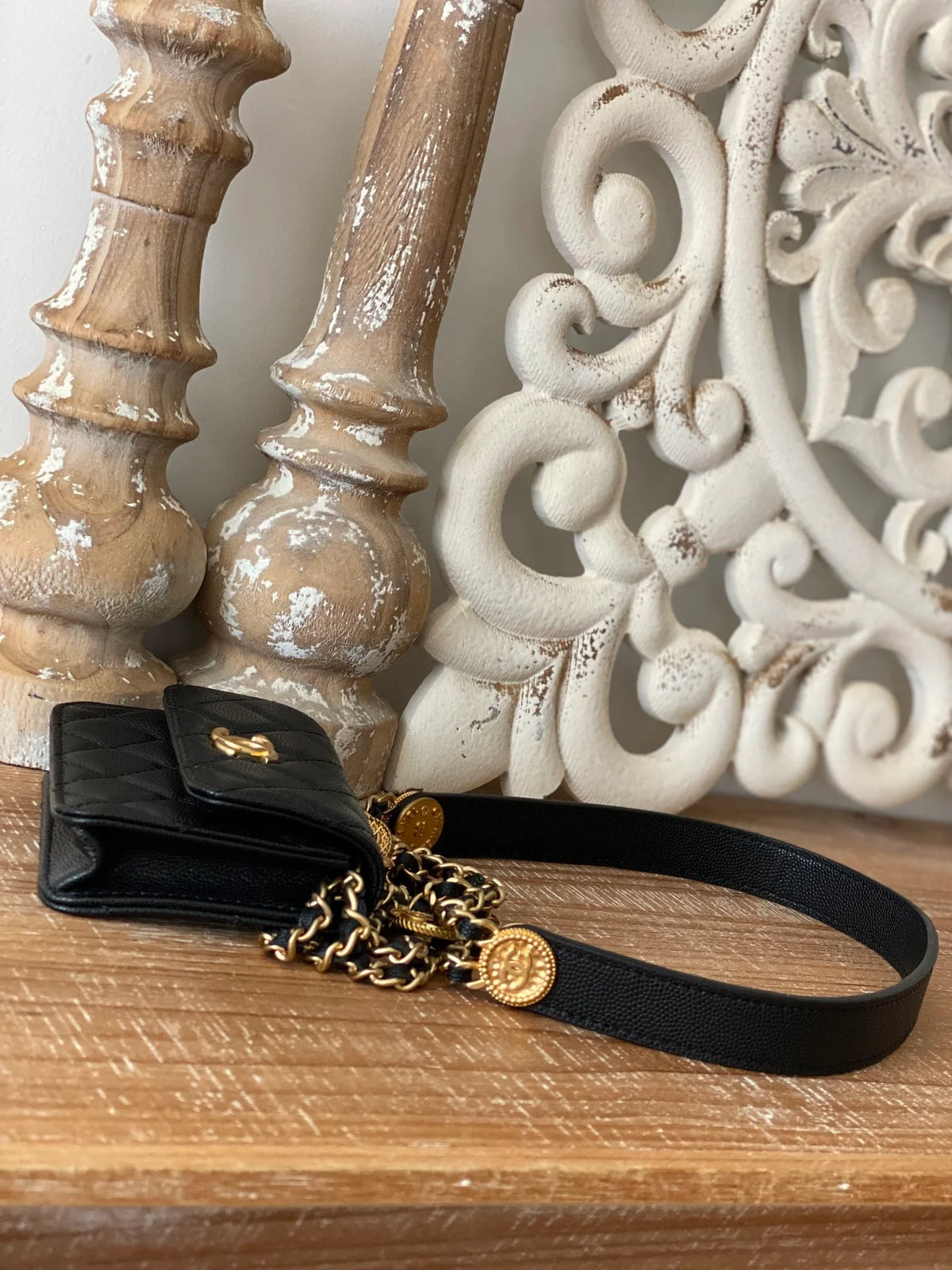 Black Clutch With Chain P9460