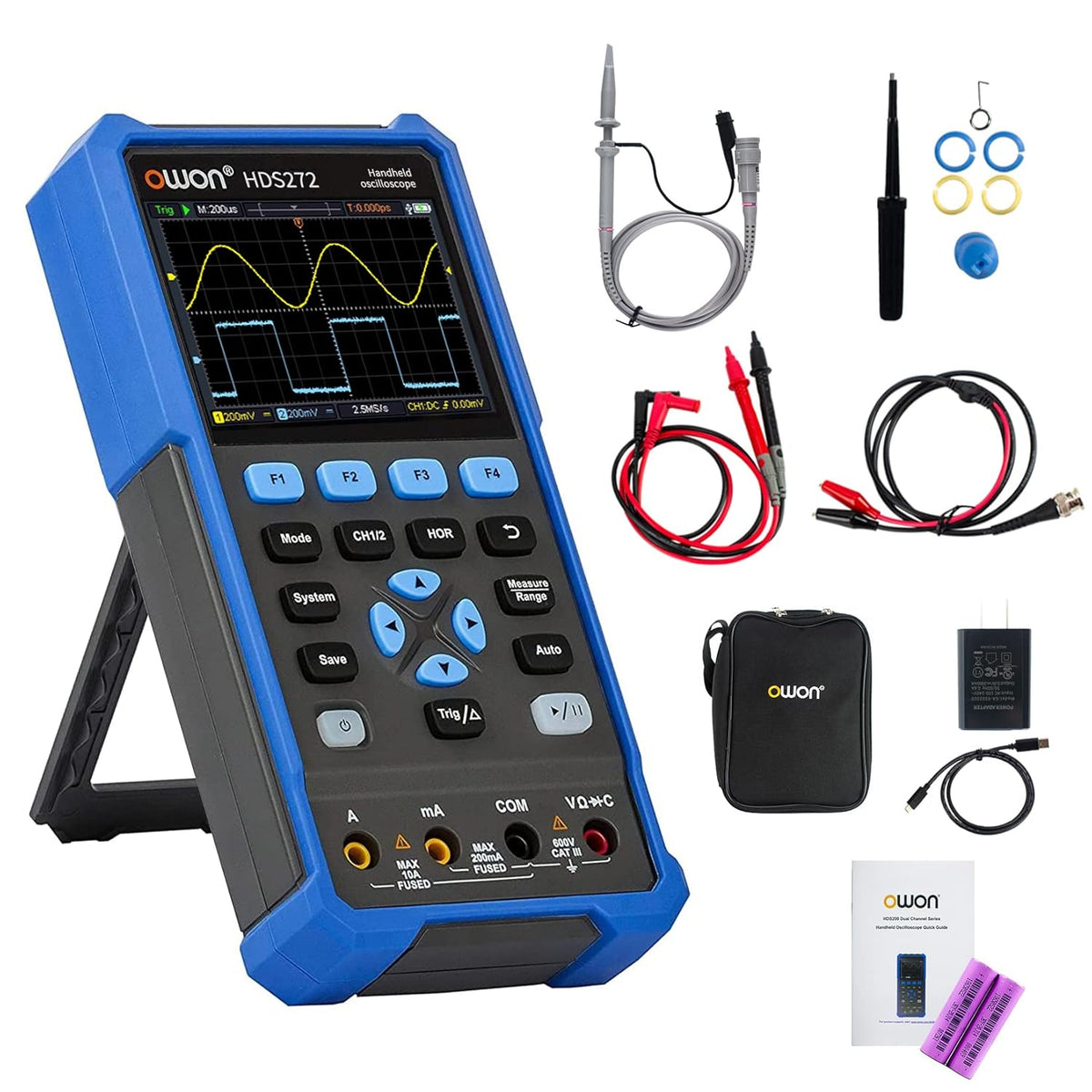 HDS242 Oscilloscope 2 in 1 Universal Test Instrument, 20000 Counts Digital Multimeter, 40 MHz + 2CH Y63969