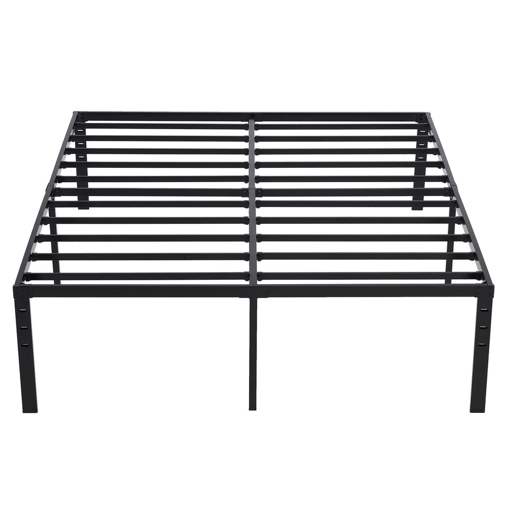 Black 14-Inch Tall Cal-King Metal Platform Bed Frame W771
